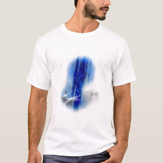 T-shirt Conception bleue fraîche