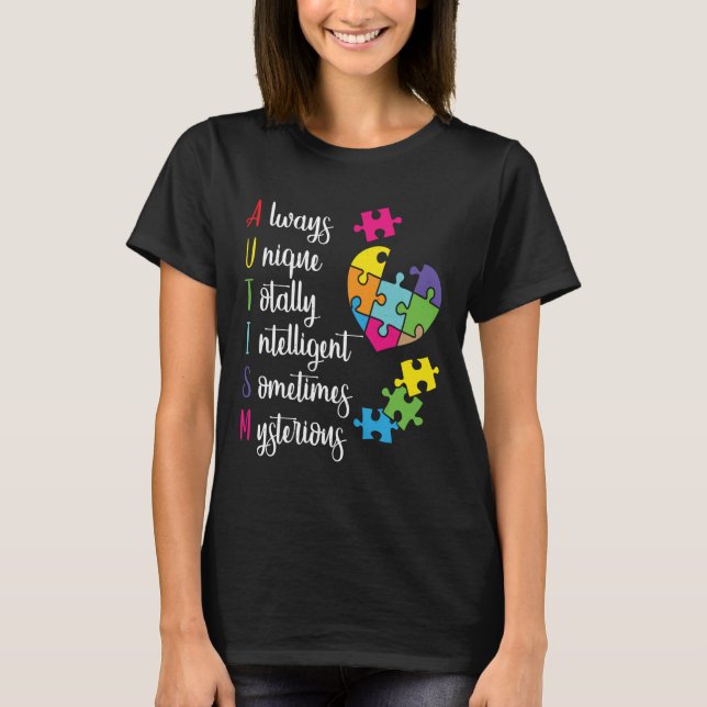 T-shirt Conception Cadeau De Sensibilisation sur l'autisme (Devant)
