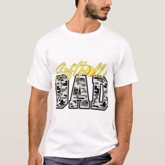 T-shirt Conception camouflage pour papa de softball – Fier