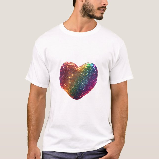 T-shirt conception cardiaque colorée (Devant)