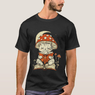 T-shirt Conception Chat Cottagecore Amateur de Plantes Fle