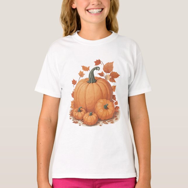 T-shirt CONCEPTION citrouille. (Devant)