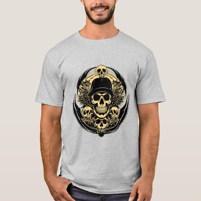 T-shirt Conception complexe du crâne (Devant)