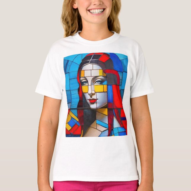 T-shirt Conception Cubiste Mona très moderne (Devant)