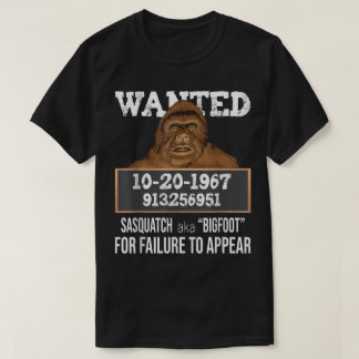 T-shirt Conception d'affiche de recherche de Bigfoot drôle