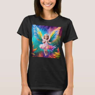 T-shirt Conception d'ailes d'ange de bébé mignon