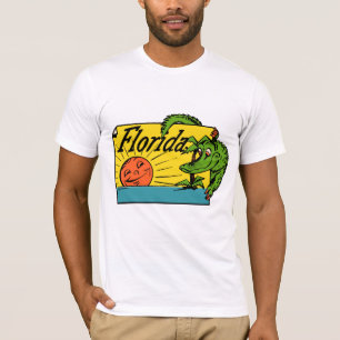T-shirt conception d'alligator de la Floride des années
