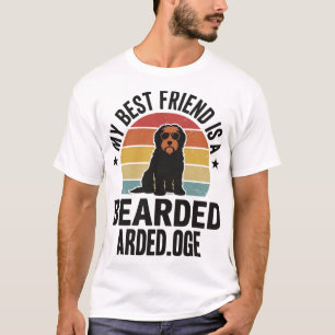 T-shirt Conception d'amant de chien de Collie barbu Couche