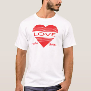 T-shirt Conception d'amour et de romance avec des éléments
