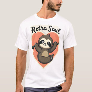 T-shirt Conception d'animal rétro mignon amateur de paress