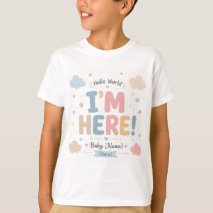 T-shirt Conception d'annonce de nouveau-né