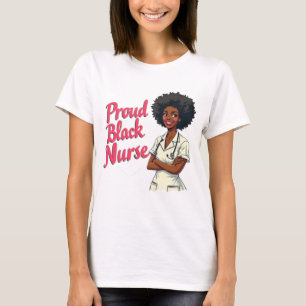 T-shirt Conception d'appréciation pour infirmière noire fi