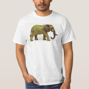 T-shirt Conception d'arbre africain en blanc