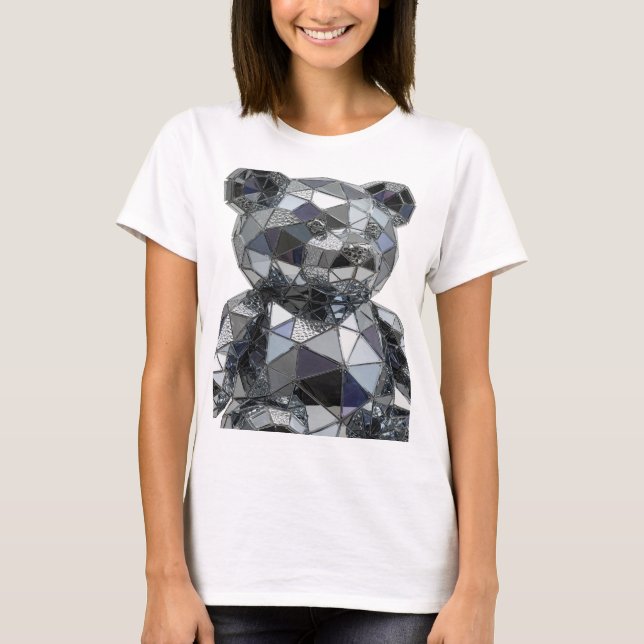 T-shirt Conception d'art abstrait argenté Sharp v2 (Devant)