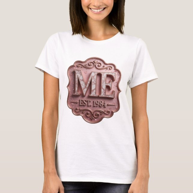 T-shirt Conception d'art abstrait en or chic (Devant)