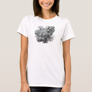 T-shirt Conception d'art abstrait gris élégant
