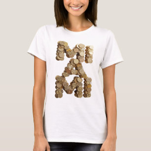 T-shirt Conception d'art abstrait or moderne