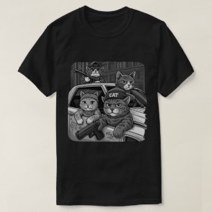 T-shirt Conception d'art de rue de chat gangster – Chat ur