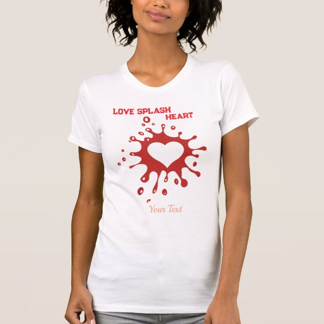 T-shirt Conception d'art Splash Heart – Expression créativ (Devant)