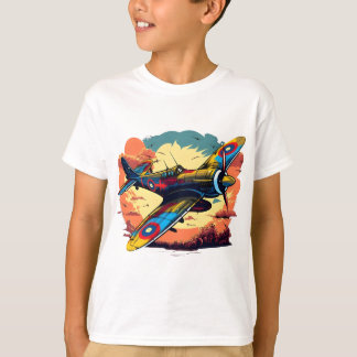 T-shirt Conception d'avion de combat vintage