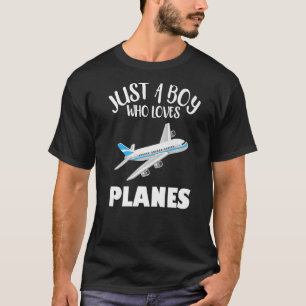 T-shirt Conception D'Avion Pour Garçons Hommes Avion Pilot