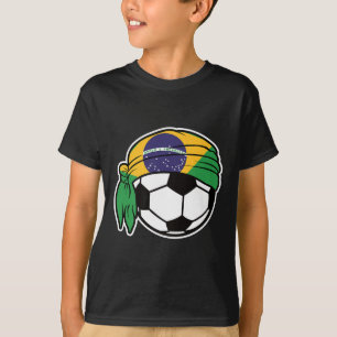 T-shirt Conception de ballon de football avec drapeau du B