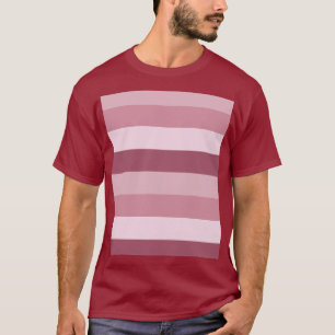 T-shirt Conception de bandes de tons de couleur rose