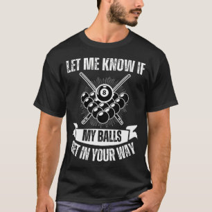 T-shirt Conception de billard drôle pour hommes femmes Bil