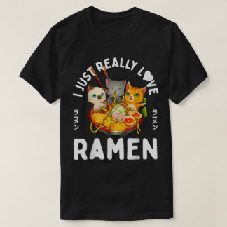 T-shirt Conception de bol de ramen pour chats mignons