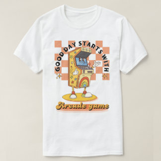 T-shirt Conception de bonne journée d'arcade rétro