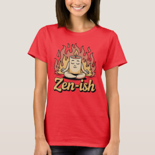 T-shirt Conception de bougie Zen-ish   Méditation drôle da
