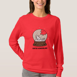 T-shirt Conception de boule à neige de pays des merveilles
