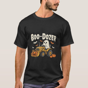 T-shirt Conception de bulldozer fantôme Halloween Boo-Doze