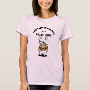 T-shirt Conception de burger amateur de Bouledogue Françai