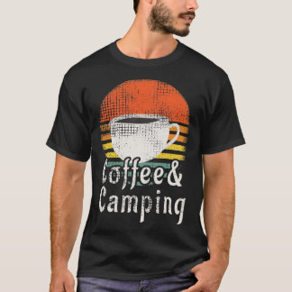 T-shirt Conception de café de camping