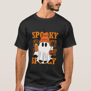 T-shirt Conception de café Halloween Ghost éffrayant