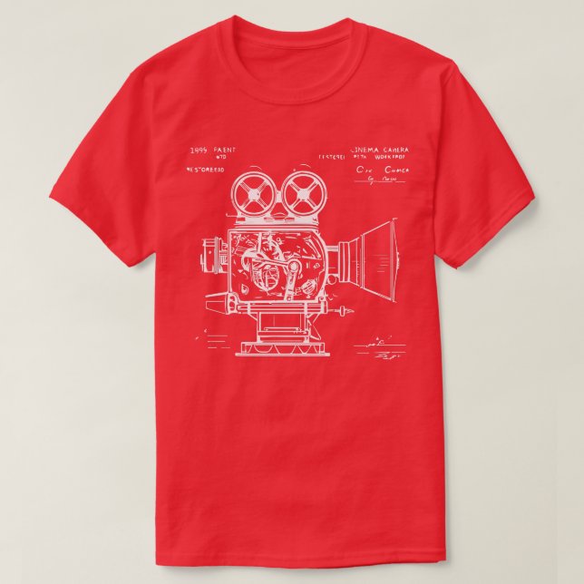 T-shirt conception de caméra de cinéma (Design devant)