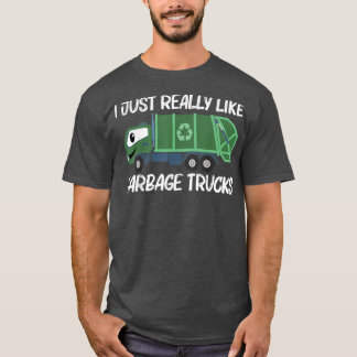 T-shirt Conception De Camion De Déchets Pour Hommes Femmes