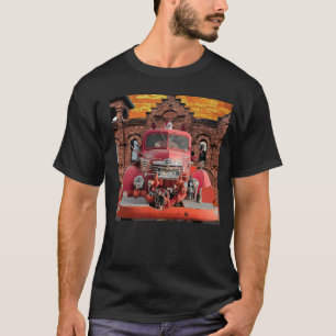 T-shirt Conception de camion de pompiers de