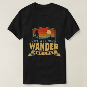 T-shirt Conception de camping rétro Bigfoot Wanderer