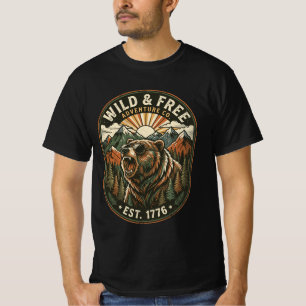 T-shirt Conception de camping rétro pour les amoureux de l