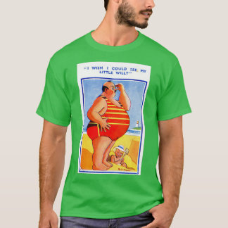 T-SHIRT CONCEPTION DE CARTE POSTALE VINTAGE AMUSANTE BALNÉ