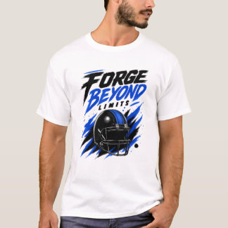 T-shirt Conception de casque de football Forge Beyond Limi