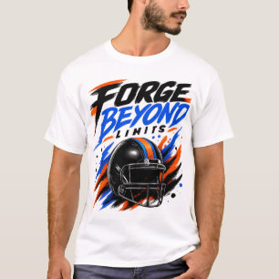 T-shirt Conception de casque de football Forge Beyond Limi