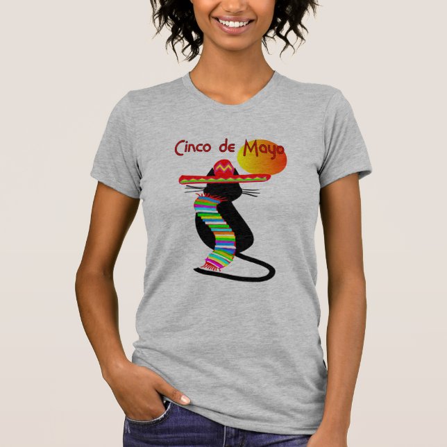 T-shirt Conception de CAT de Cinco De Mayo--Adorable (Devant)