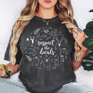T-shirt Conception de cercle d'animaux de la forêt 'Respec