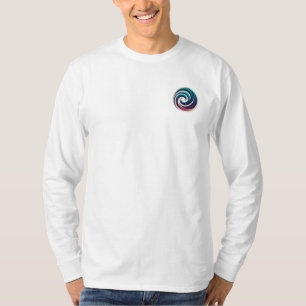 T-shirt Conception de cercle en spirale de couleur abstrai