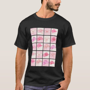 T-shirt Conception de chapeaux de cowgirl à carreaux Coque