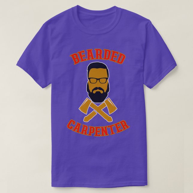 T-shirt Conception de charpentier à poils (Design devant)
