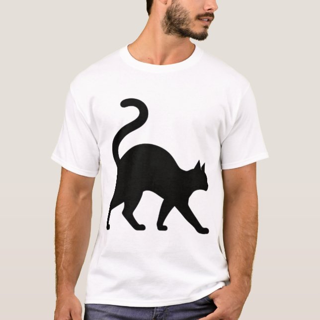 T-shirt Conception de chat de profil élégante (Devant)